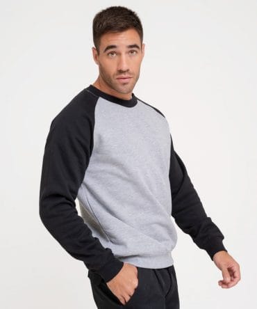 Buzo de Felpa Gris Melange Combinado Speedway